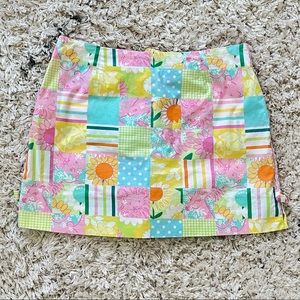 Lilly Pulitzer Vintage Checker Pattern Skort